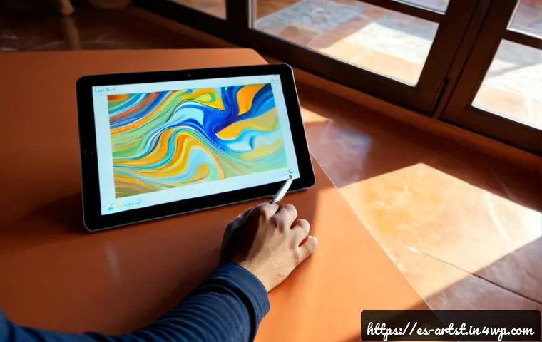 Home 17 AI 아트와 새로운 미디어 - Photorealistic contemporary art studio in Madrid, Spanish digital artist wearing casual smart clothi...